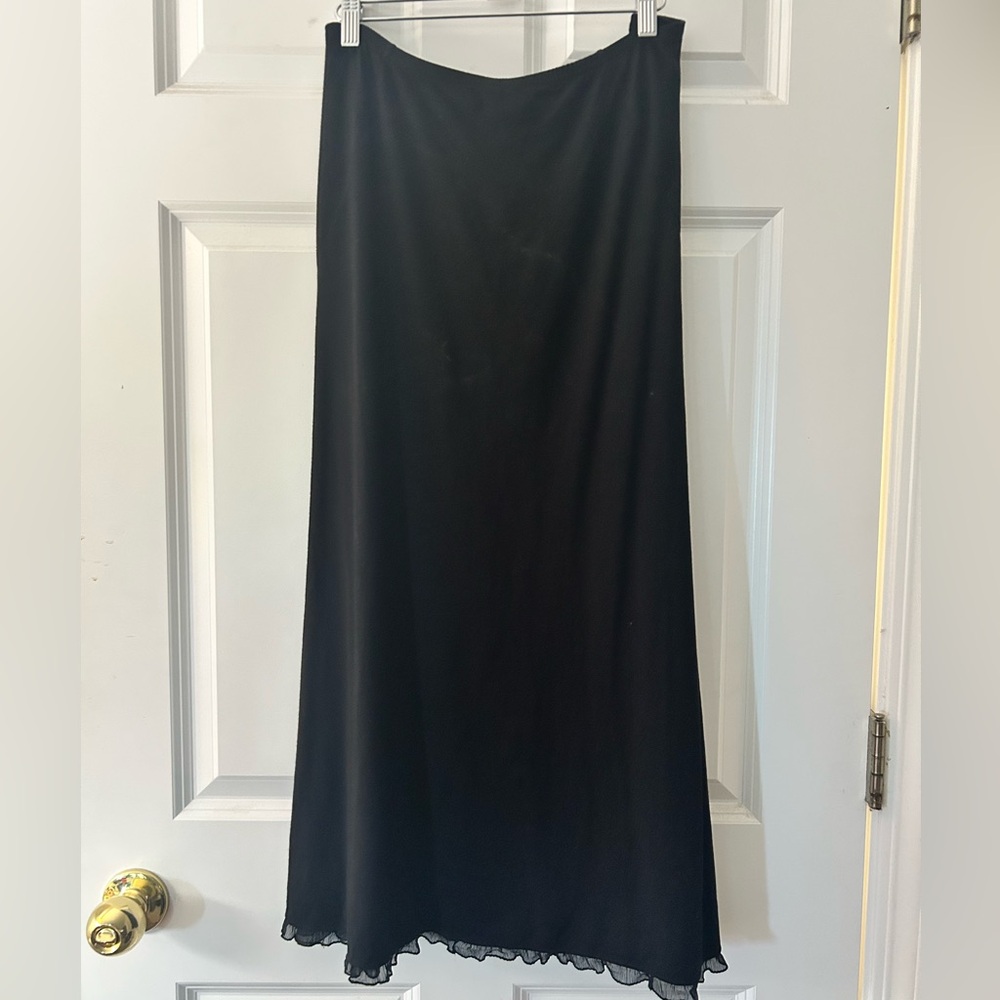 J. Jill Travel Knit Black Skirt
